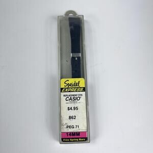 Speidel Express 14mm Watch Band Strap Replacement Fits Casio Free Spring Bars